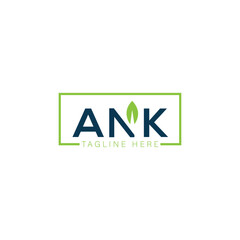 Obraz premium ANK letter logo design on WHITE background. ANK creative initials letter logo concept. ANK letter design.