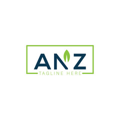 ANZ letter logo design on WHITE background. ANZ creative initials letter logo concept. ANZ letter design.