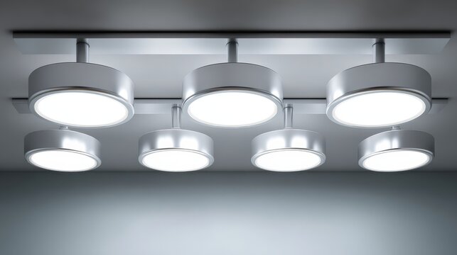 Modern Ceiling Light Fixture with Circular LED Design for Interiors