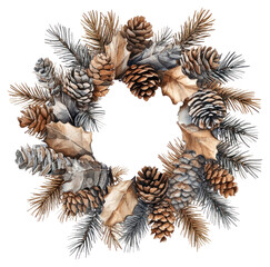Fototapeta premium PNG Wreath wreath illustration watercolor.