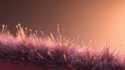 Macro Detail of Fuzzy Textures with Soft Light and Bokeh Effect