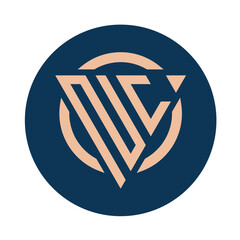 Creative simple Initial Monogram NC Logo Designs.
