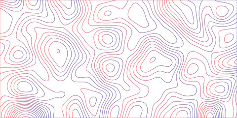 Obraz premium Topographic canyon geometric map relief texture with curved layers and shadow. abstract White background with a beautiful pattern, Topographic contour lines vector map seamless pattern vector.