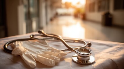 Medical Equipment in a Hospital Setting with Soft Natural Light