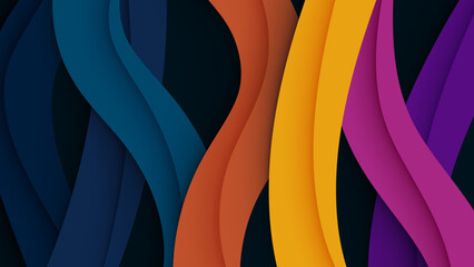 Abstract colorful background with flowing lines and wave pattern design