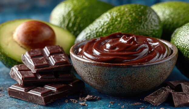 Dark chocolate and avocado dessert