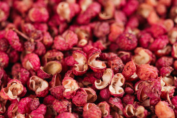 Sichuan Hanyuan Dahongpao Peppercorns Close-up - Premium Chinese Spice Grains for Authentic Cooking