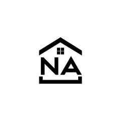 NA letter logo design on WHITE background. NA creative initials letter logo concept. NA letter design.