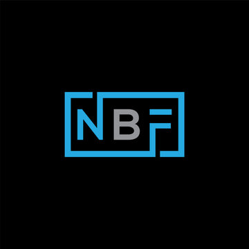 NBF letter logo design on WHITE background. NBF creative