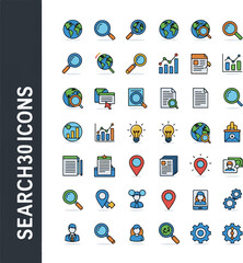 Versatile abstract geometric shapes with vibrant color palette and clean lines for modern design projects