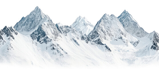 PNG Snow-capped mountains scenery peaks snow-covered.