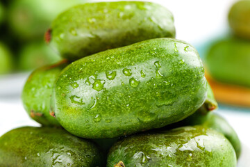 Fresh Kiwi Berries with Water Droplets - Organic Fruit Close-up
