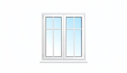 White window on a white wall