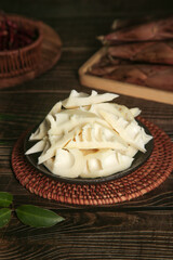 Fresh Bamboo Shoots in Traditional Basket - Jianou Asian Cuisine Ingredients Display
