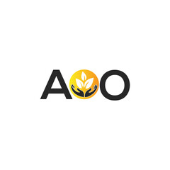 AOO letter logo design on BLACK background. AOO creative initials letter logo concept. AOO letter design.
