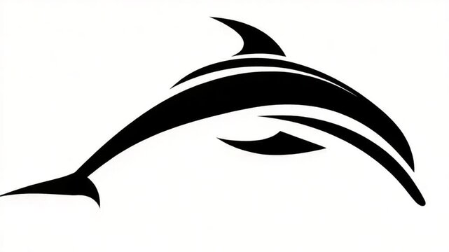 Abstract dolphin silhouette
