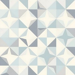 Obraz premium Seamless Flat Minimalist Star and Circle Geometric Pattern