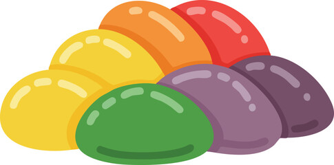 easter eggs on white background