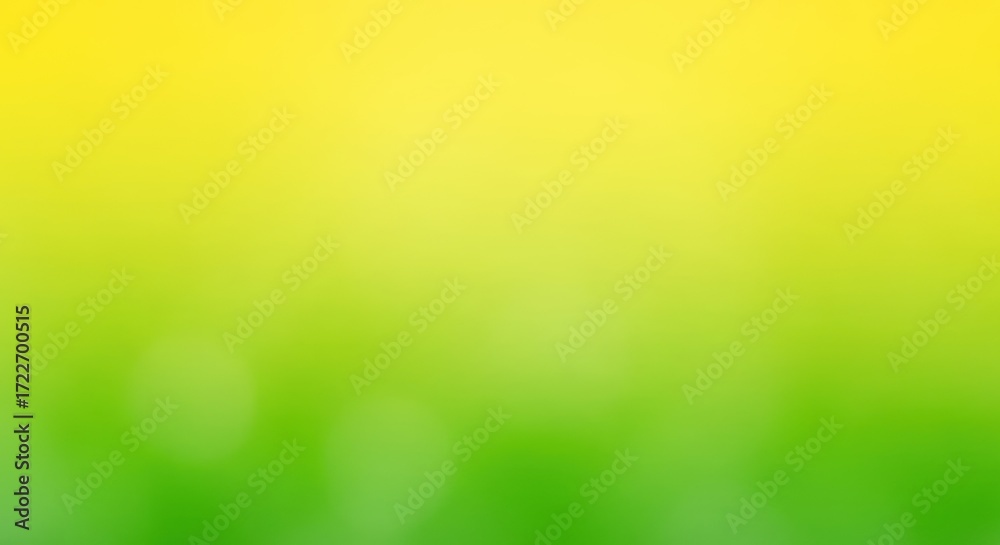Wall mural a blurred image of a green and yellow gradient background with a few white bokeh circles.