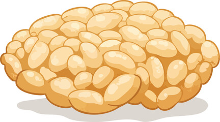 Close-up illustration of a cluster of roasted peanuts, showing texture and color.