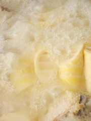 Fresh Bamboo Shoots Emerging from Soil in Tianmu Mountain During Spring Season