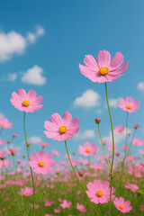 가을 코스모스 꽃