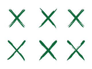 Green cross sign bundle on transparent background, Green cross PNG. Green cross bundle isolated on white background. hand-drawn Green cross