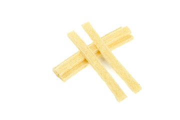 Handmade Cow Tendon Noodle Sticks from Henan China Traditional Asian Food Ingredients on White Background