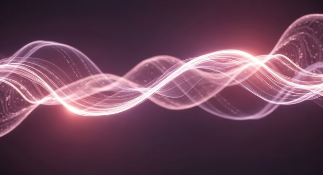 Abstract flowing energy waves creating a pulsating light effect