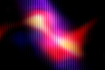 Abstract colorful light flares and bokeh effects on a dark background with vertical lines, suggesting a dynamic and magical visual experience