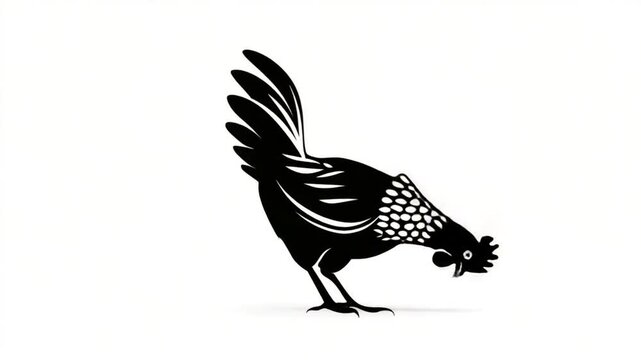 Silhouette of a rooster