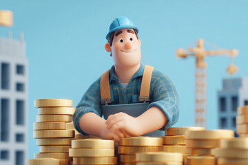 construction worker building wealth