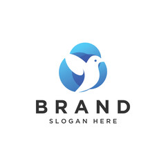 Sample minimal and modern logo design for bird care center,  bird and animal planet, bird animal hospital, and save bird, business and company.