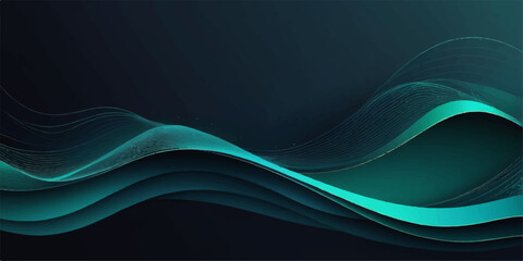 Abstract futuristic blue wavy lines create a dynamic flow pattern