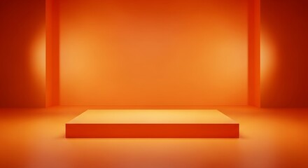 empty shelf with spotlights for exhibit