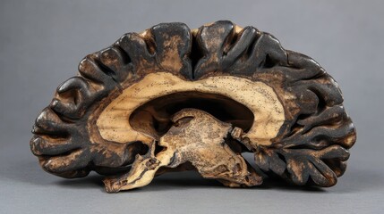 Unique Carved Wood Sculpture with Intricate Natural Patterns