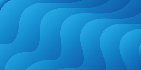 Blue paper waves abstract gradient banner design | Elegant wavy vector background | Abstract background with dynamic effect | Modern pattern. Vector illustration for design

