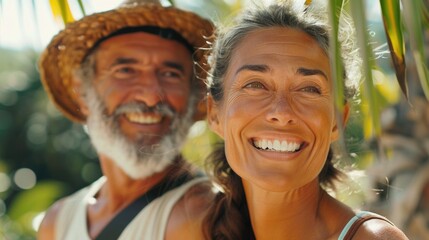 Obraz premium Portrait of a happy senior couple