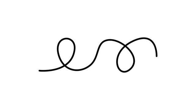 love heart signs Animation continuous line drawing elegance motion.