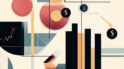 Money magazine cover discussing personal wealth growth with clean elegant graphics of coins graphs and upward arrows on a refined minimalist background