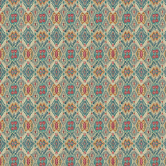 Obraz premium Modern abstract geometric textile pattern with repeating shapes, perfect for fabric prints, wallpapers, home decor, and digital backgrounds, Authentic Aztec rug inspired textile pattern 