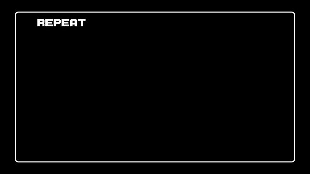 Repeat overlay broadcast template, chroma key screen frame, green screen design for live stream video and content