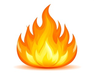 Cartoonish depiction of a flame