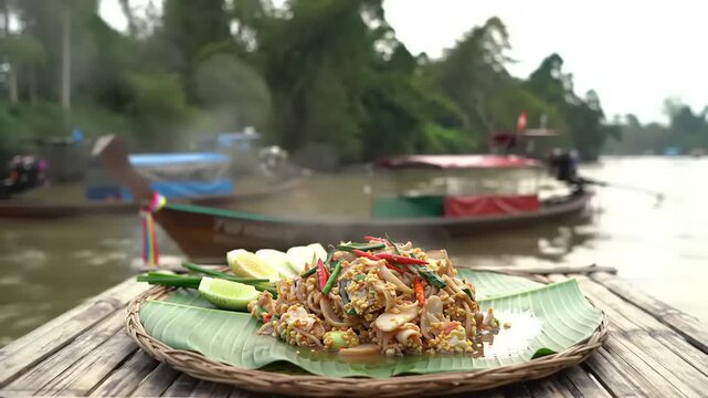 Riverside noodles dish
