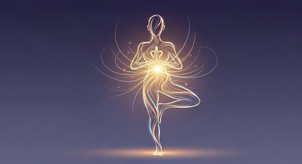 Find your inner peace with this beautiful, glowing yoga pose, perfect for promoting wellness, relaxation, mindfulness, and a healthy lifestyle.