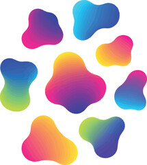 Abstract Gradient Fluid Shapes – Colorful Modern Liquid Blob Design Elements