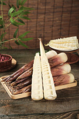 Fresh Tianmu Mountain Bamboo Shoots Peeled Spring Vegetables Asian Cuisine Ingredients