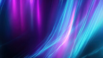 Abstract waves of blue and magenta light create a dreamy, ethereal atmosphere