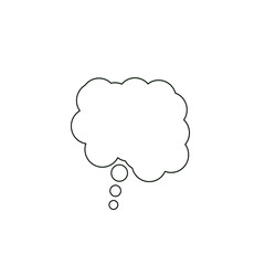 Simple cloud-shaped thought bubble isolated on white background. Editable vector design ideal for comics, brainstorming, or concept art. Clean, minimal style for versatile use.