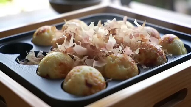 Takoyaki cooking process